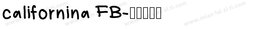 californina FB字体转换